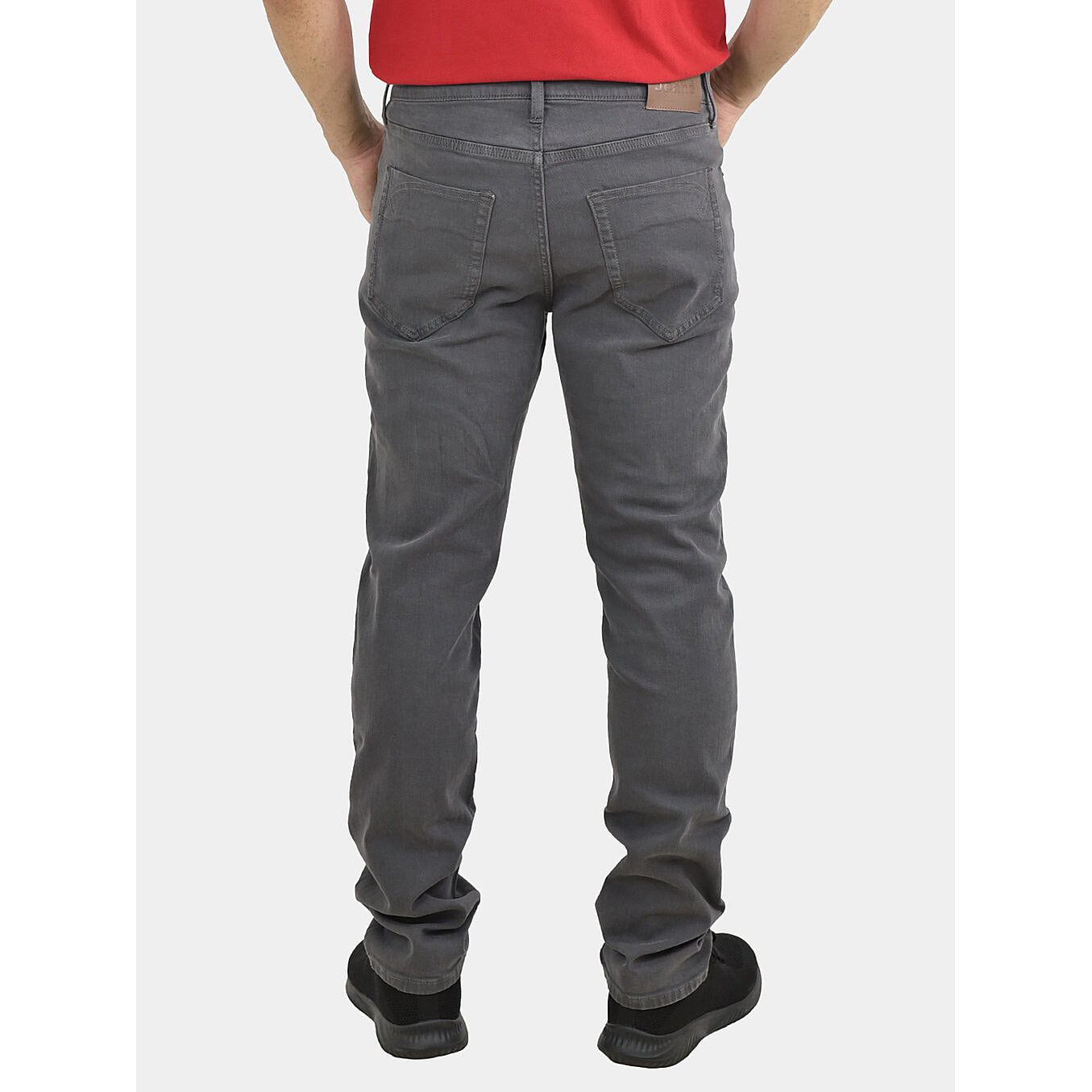 بنطلون جينز ضيق بقصة مدببة من القطن/السباندكس