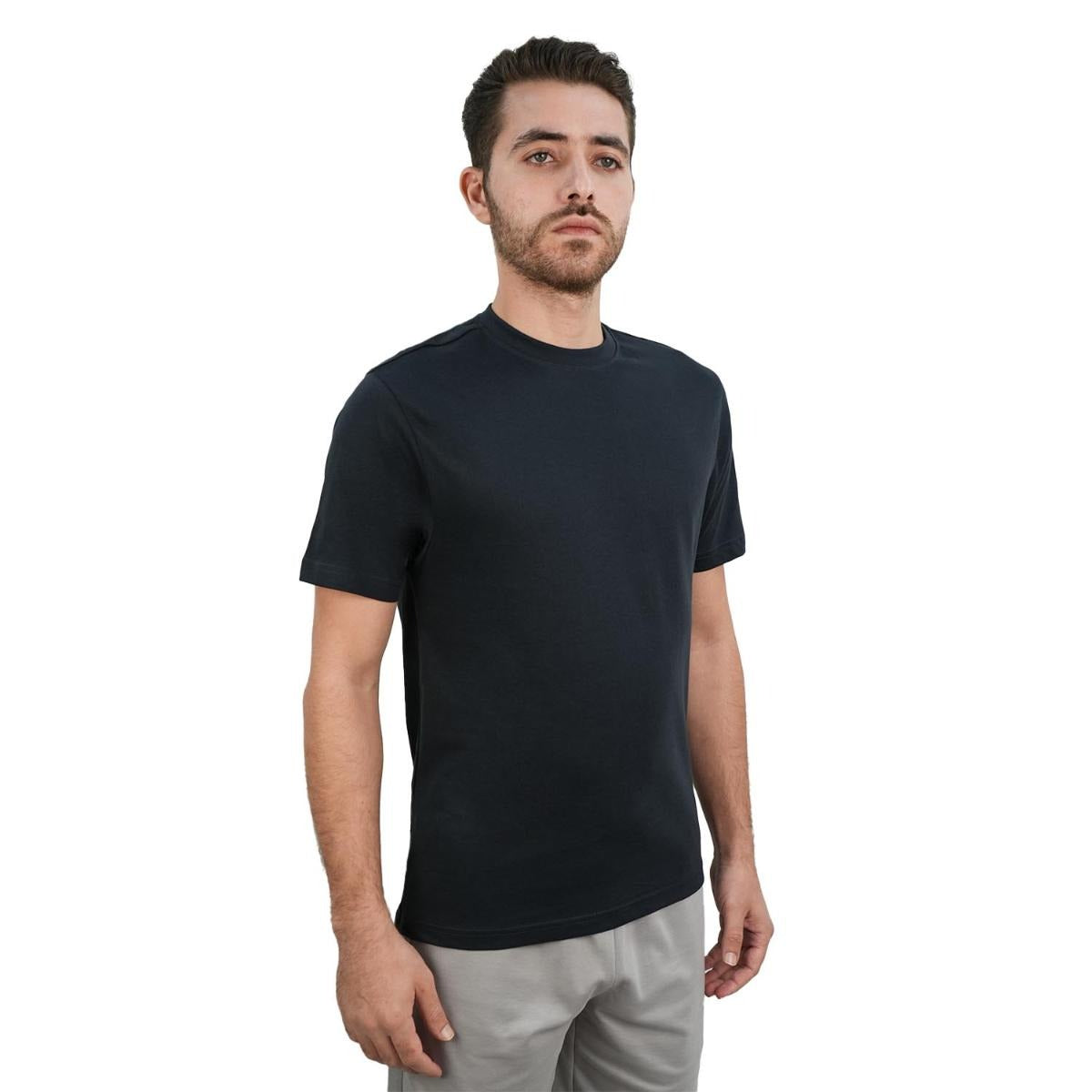 Cotton Jersey Crewneck Short Sleeve Slim Tee