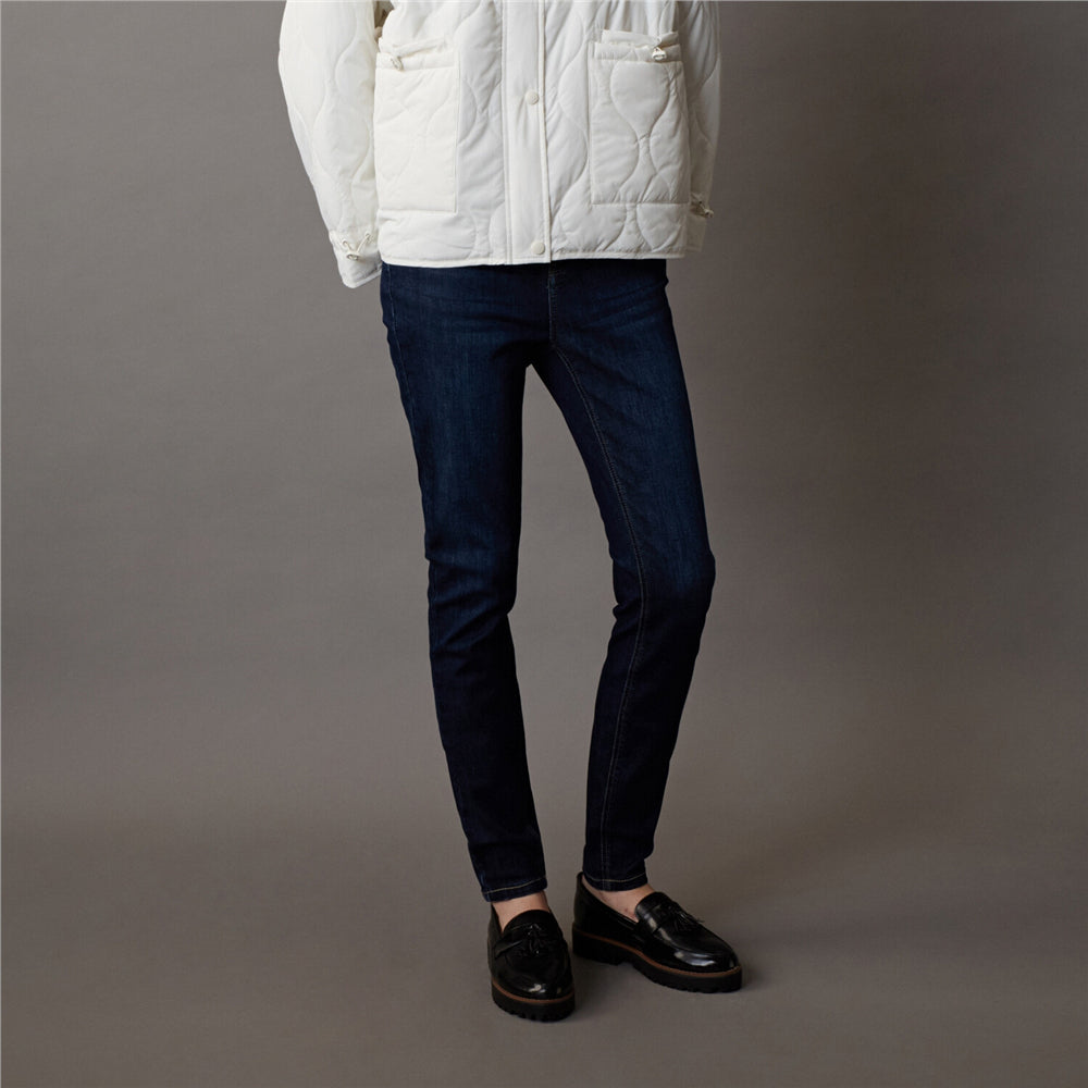 بنطلون جينز نسائي من القطن/الفيسكوز/الإيلاستين