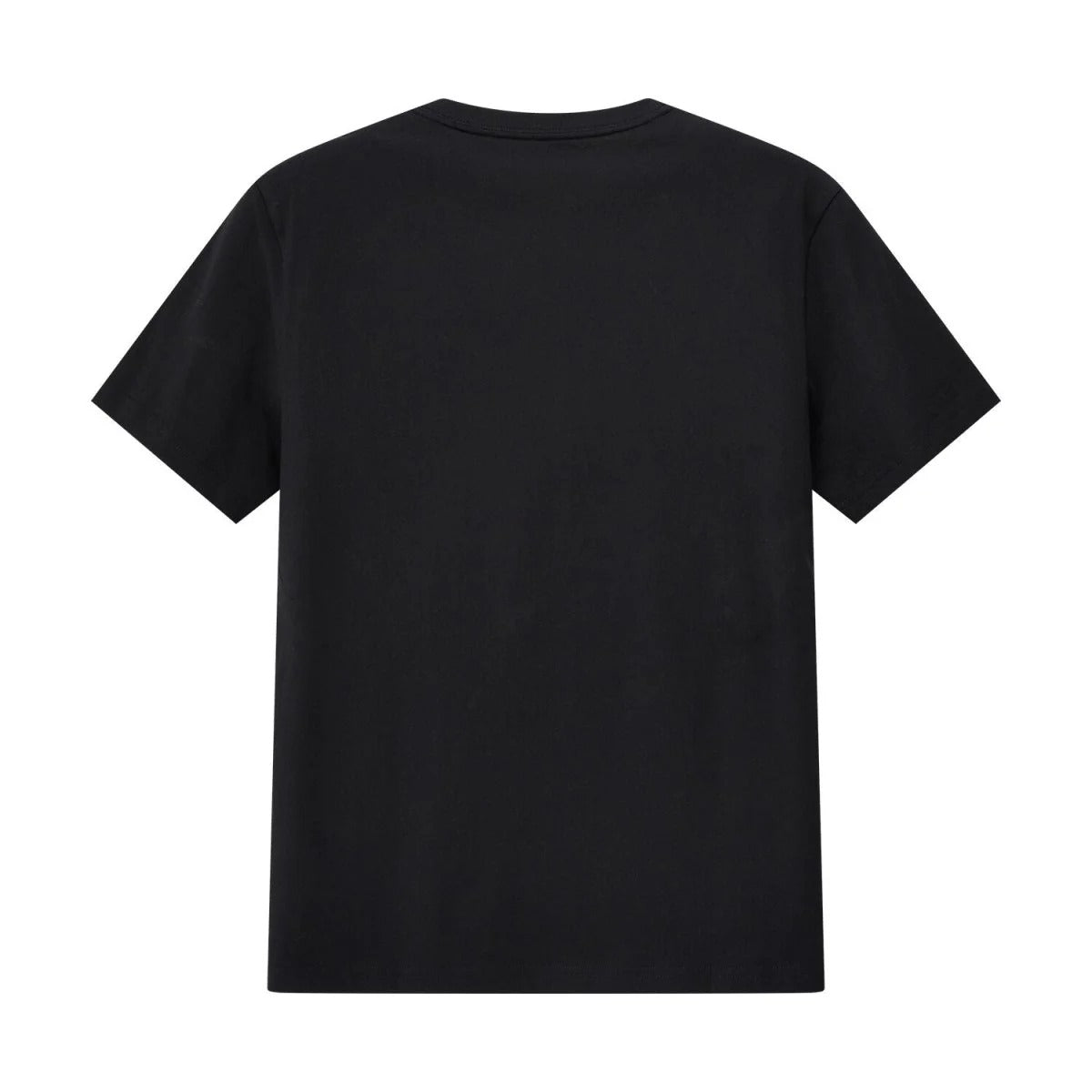 تيشيرت قطني مطبوع بأكمام قصيرة ورقبة دائرية وياقة دائرية