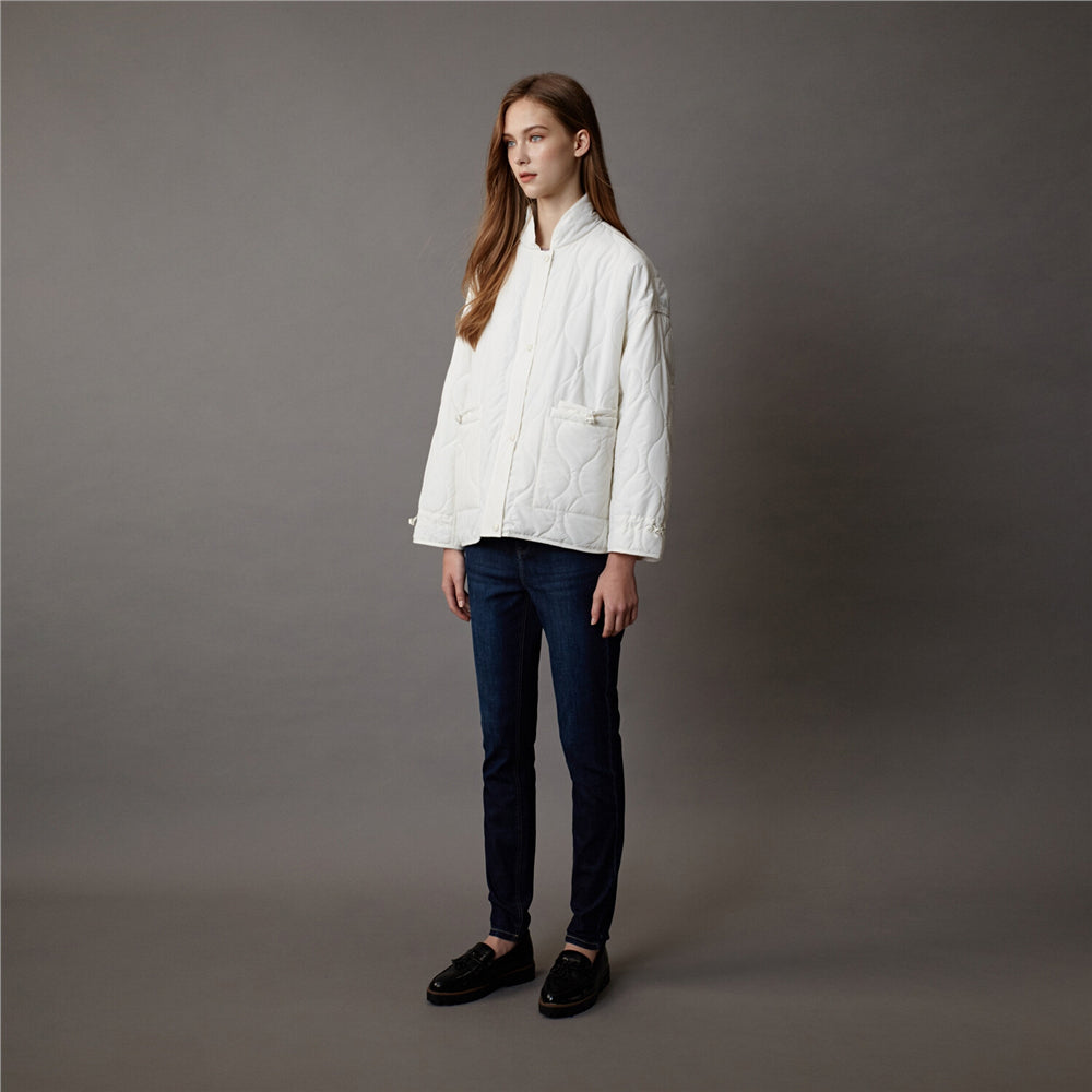 بنطلون جينز نسائي من القطن/الفيسكوز/الإيلاستين