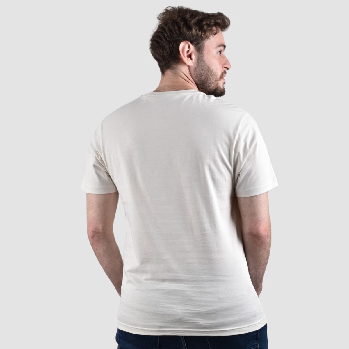 تيشيرت قطني مطبوع بأكمام قصيرة ورقبة دائرية وياقة دائرية