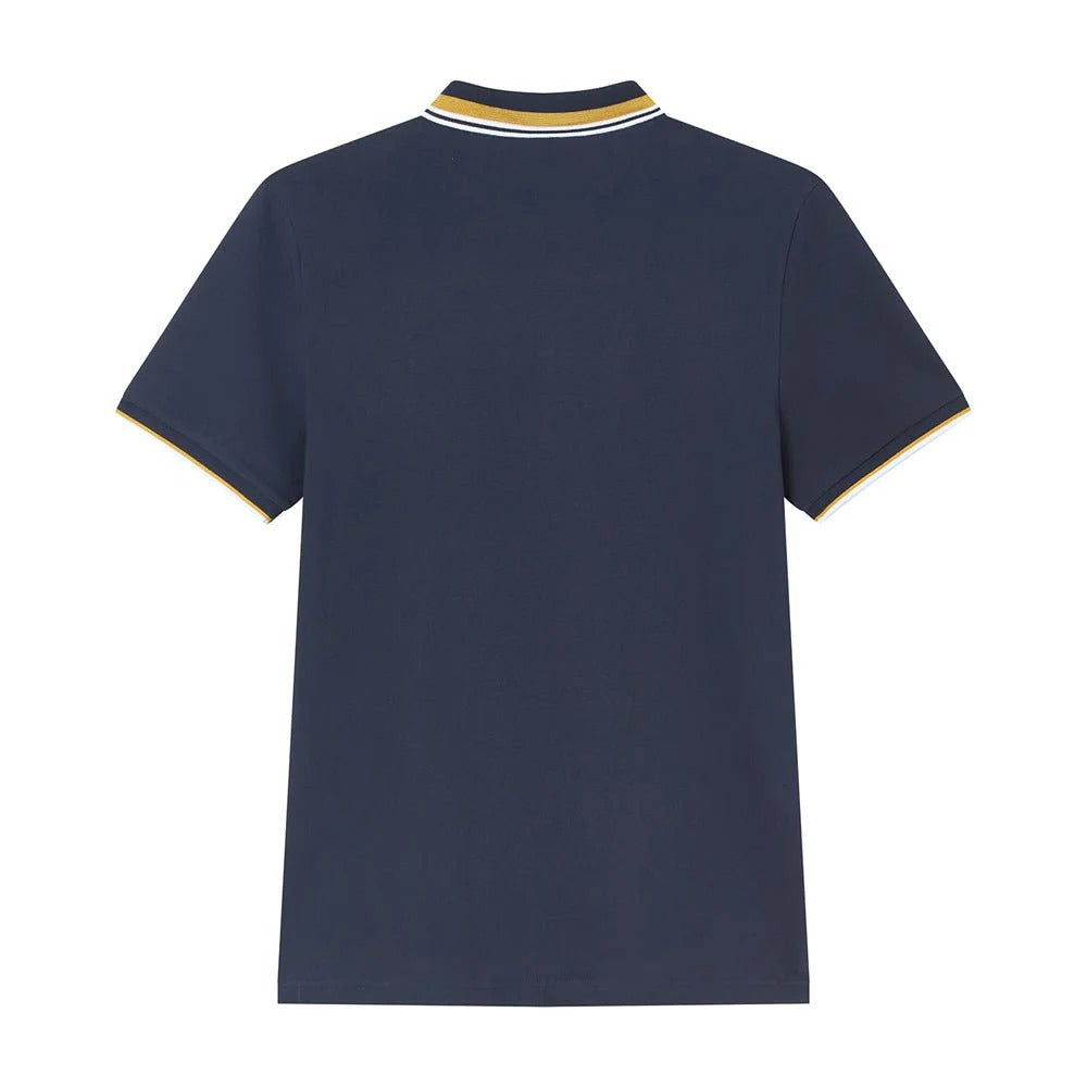 Men's Slim Pique Polo With Contrast Collar & Signature Embroidery