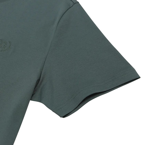 Cotton Interlock Crewneck Short Sleeve Embroidery Tees (Liquid Touch)