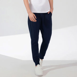 Cotton/Polyester French Terry Mid Rise Slim Tapered Elastic Joggers
