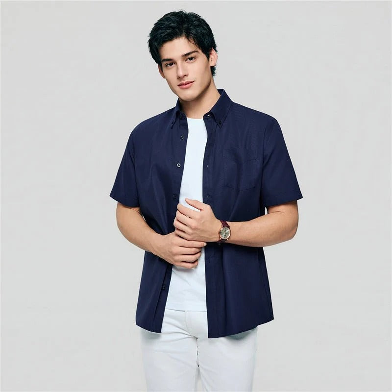 Men's Half Sleeve Wrinkle Free Shirt