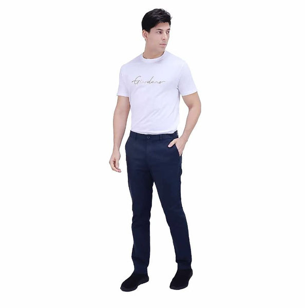 Cotton/Spandex Twill Mid Rise Regular Tapered Khakis