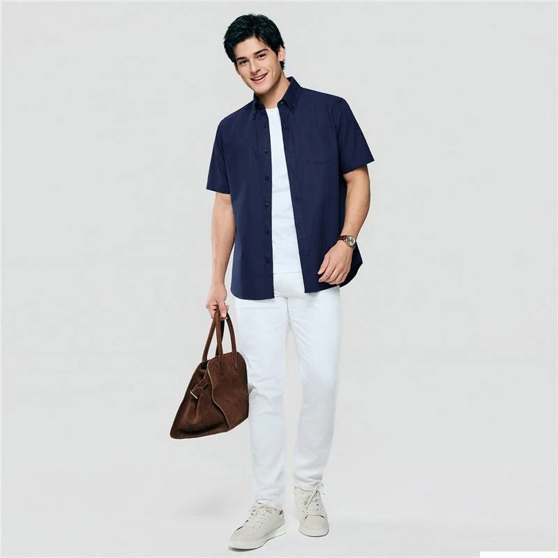 Men's Half Sleeve Wrinkle Free Shirt