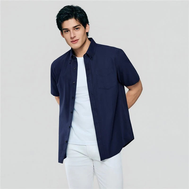 Men's Half Sleeve Wrinkle Free Shirt