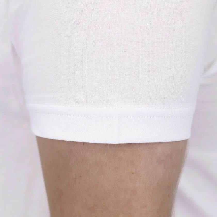 تيشيرت قطني مطبوع بأكمام قصيرة ورقبة دائرية وياقة دائرية