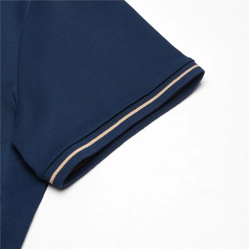Men's Cotton Interlock Slim Fit Liquid Touch Embroidery Polo