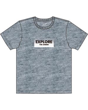 تيشيرت قطني مطبوع بأكمام قصيرة ورقبة دائرية وياقة دائرية