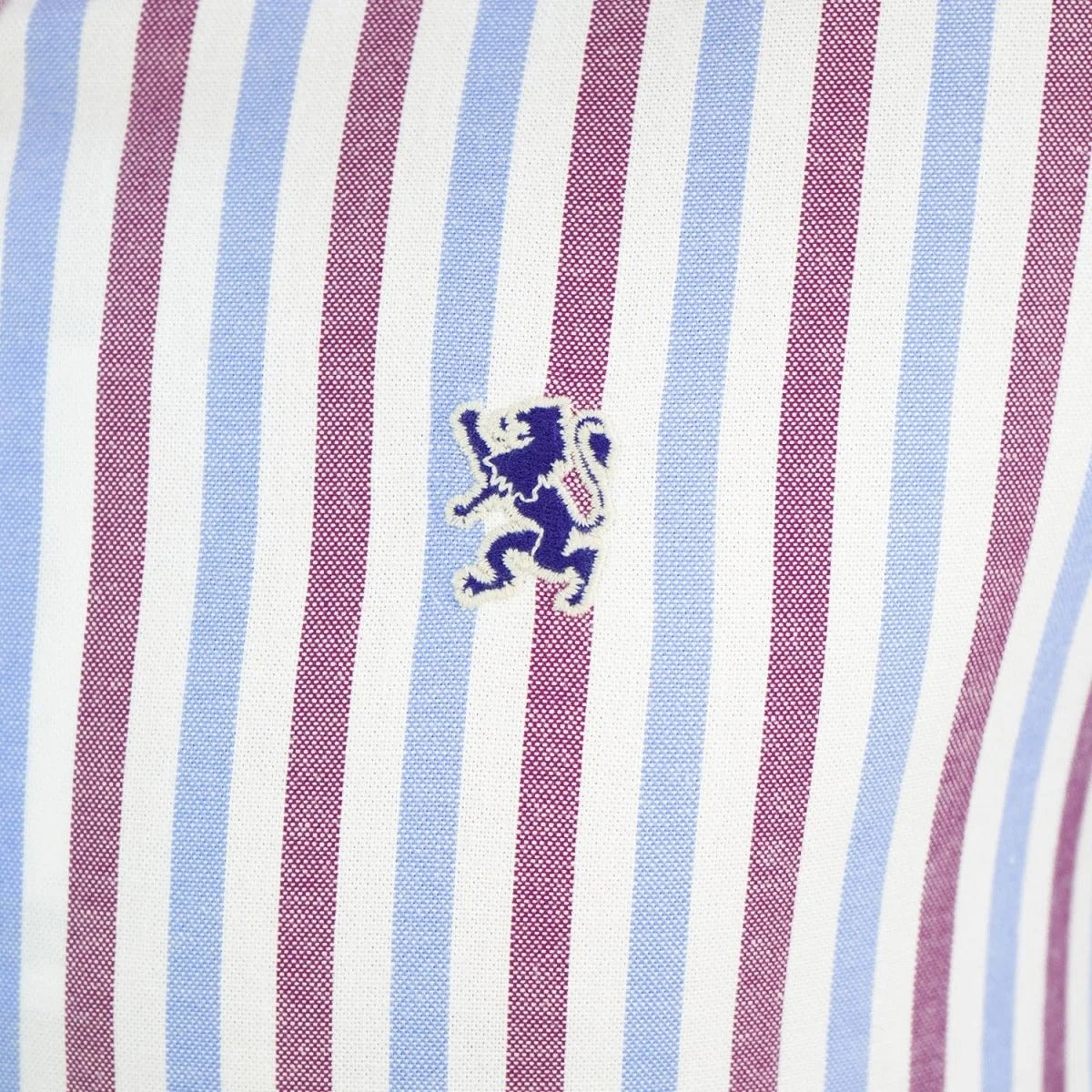 Cotton Oxford Long Sleeve Slim Embroidery Garment Wash Shirt