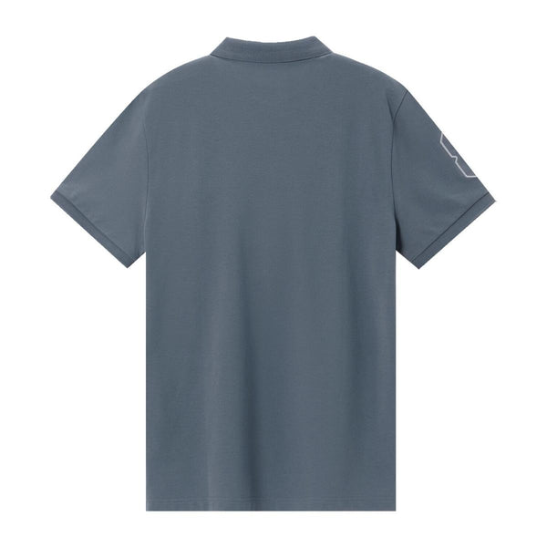 Cotton/Lycra Pique Flat Knitted Collar Short Sleeve Slim Embroidery Lion Polo