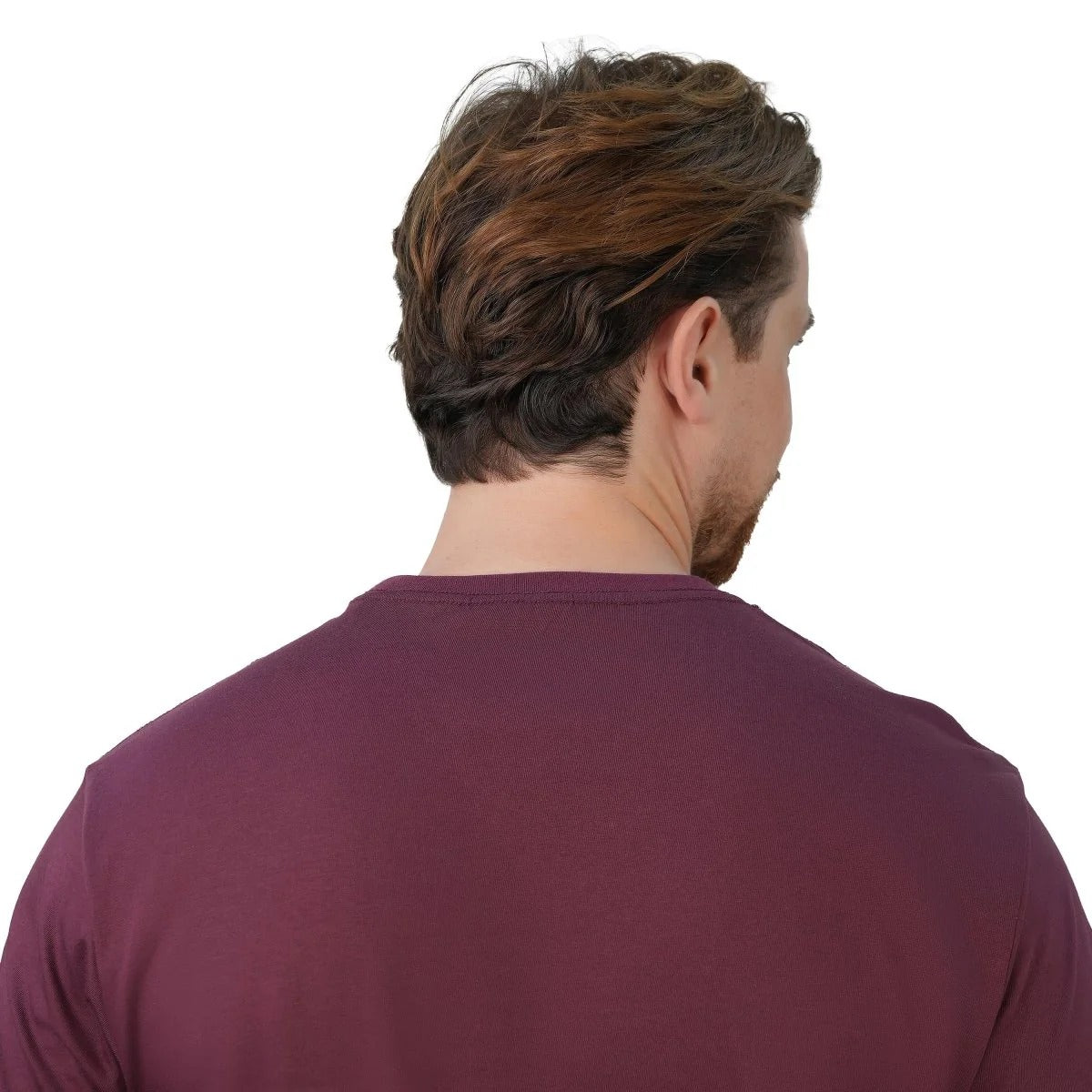 تيشيرت قطني مطبوع بأكمام قصيرة ورقبة دائرية وياقة دائرية