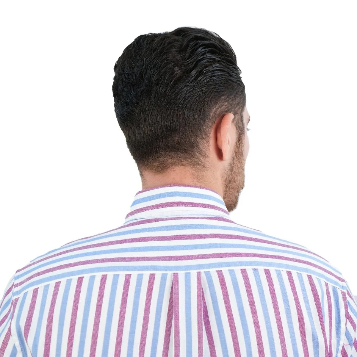 Cotton Oxford Long Sleeve Slim Embroidery Garment Wash Shirt