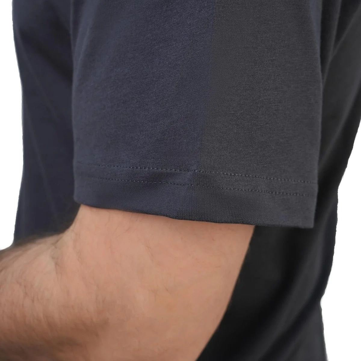 تيشيرت قطني مطبوع بأكمام قصيرة ورقبة دائرية وياقة دائرية