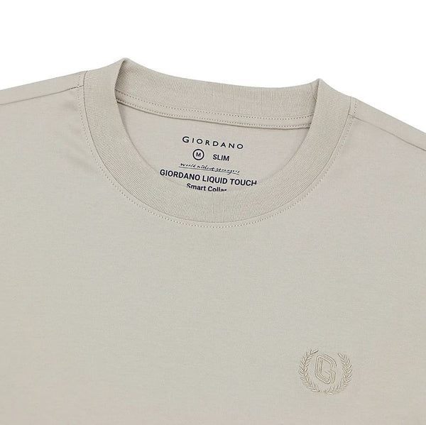 Cotton Interlock Crewneck Short Sleeve Embroidery Tees (Liquid Touch)