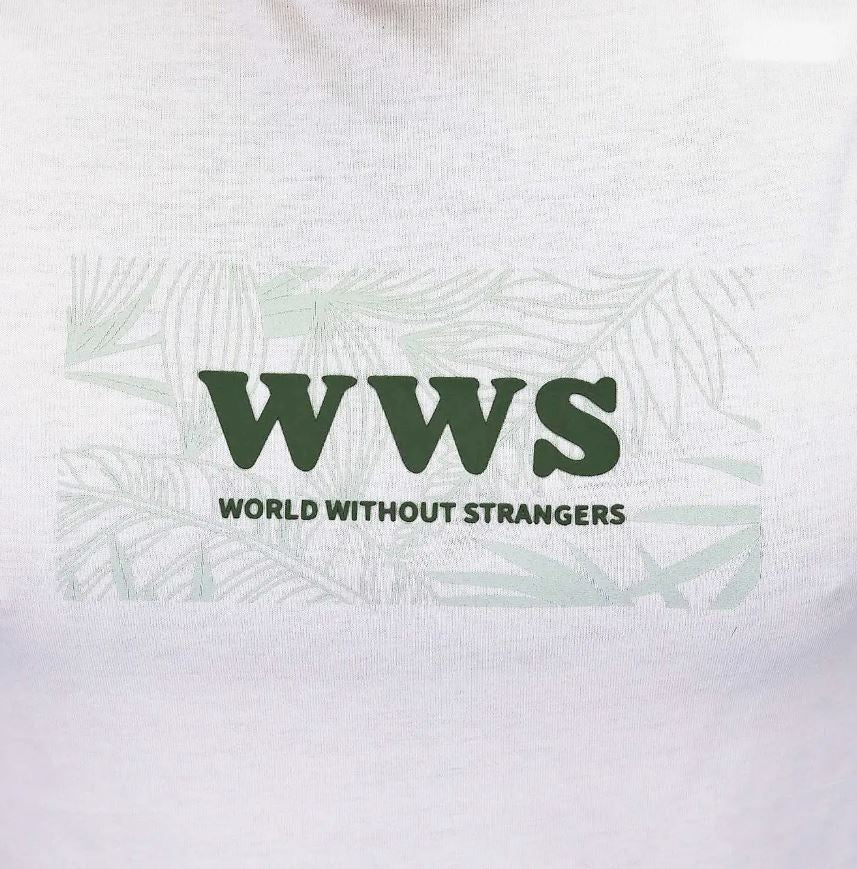 تيشيرت قطني مطبوع بأكمام قصيرة ورقبة دائرية (WWS)