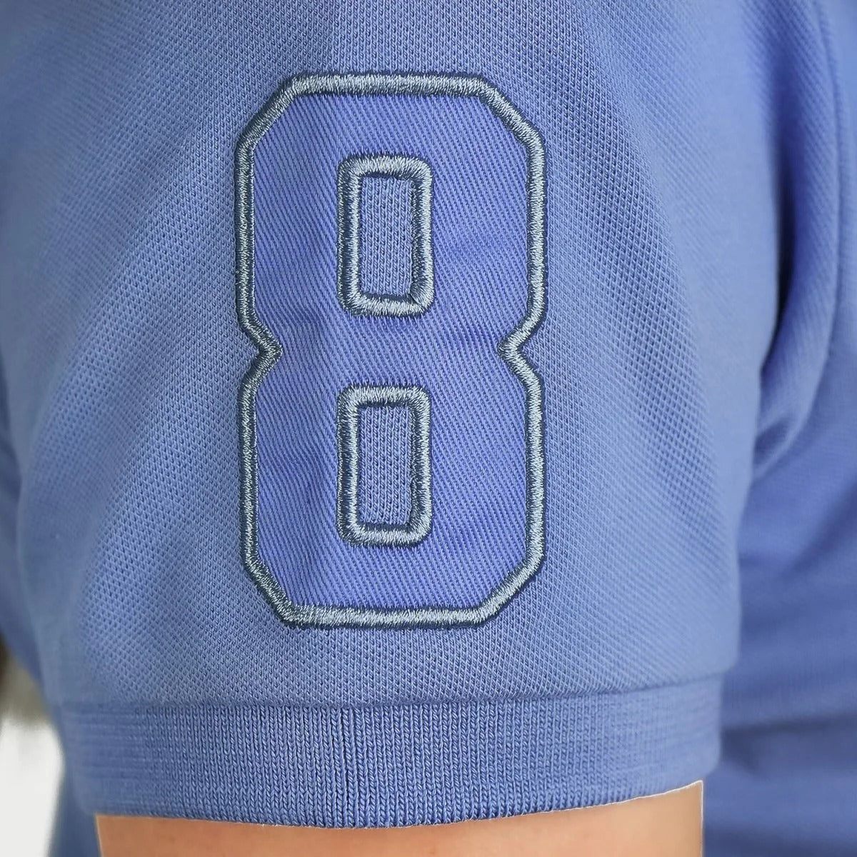 Women Cotton/Lycra Pique Flat Knitted Collar Short Sleeve Classic Slim Embroidery Bold Polo