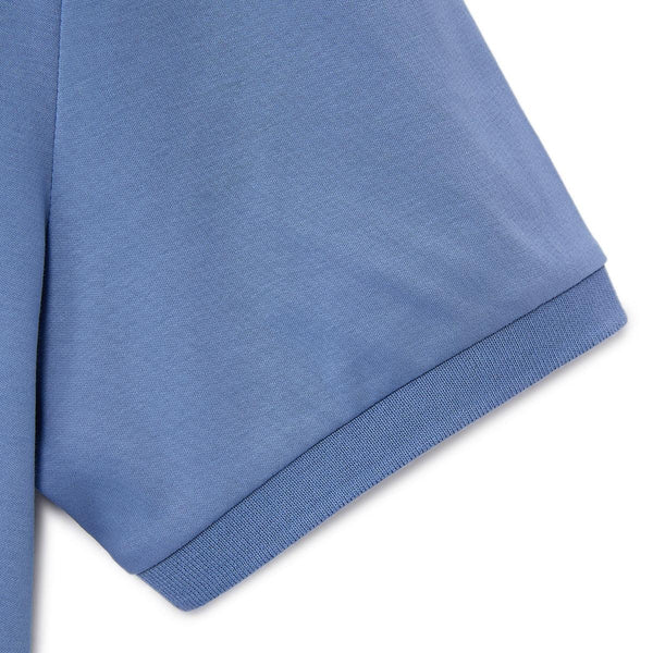 Cotton Interlock Flat Knitted Collar Short Sleeve Slim Embroidery Solid Polo (Liquid Touch)