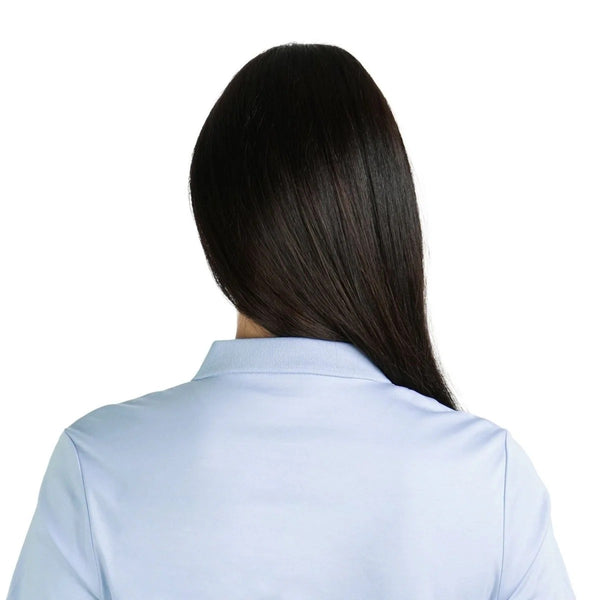 Women Cotton Interlock Flat Knitted Collar Short Sleeve Embroidery Solid Polo