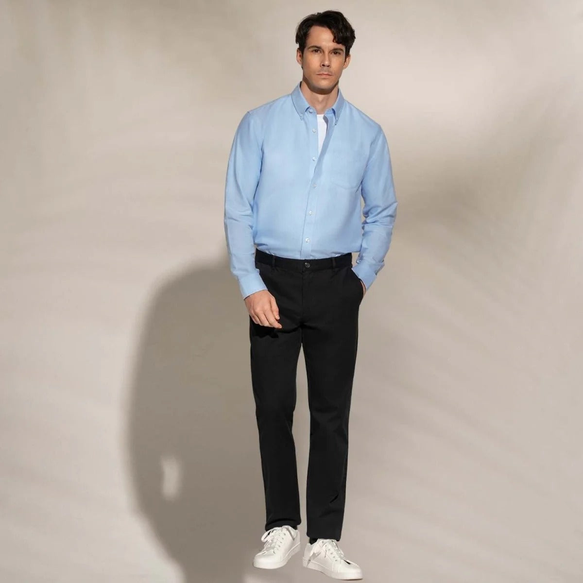 Men's Cotton Long-Sleeve Wrinkle-Free Shirt (Premium)