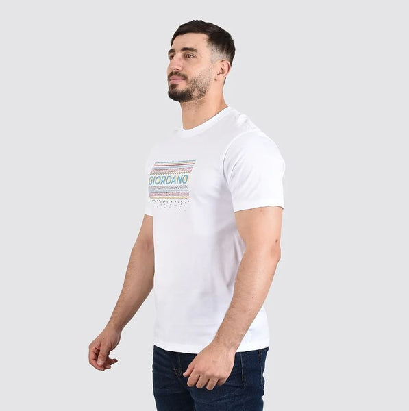 Cotton Jersey Crewneck Short Sleeve Slim Print Tees  (Signature Tees)