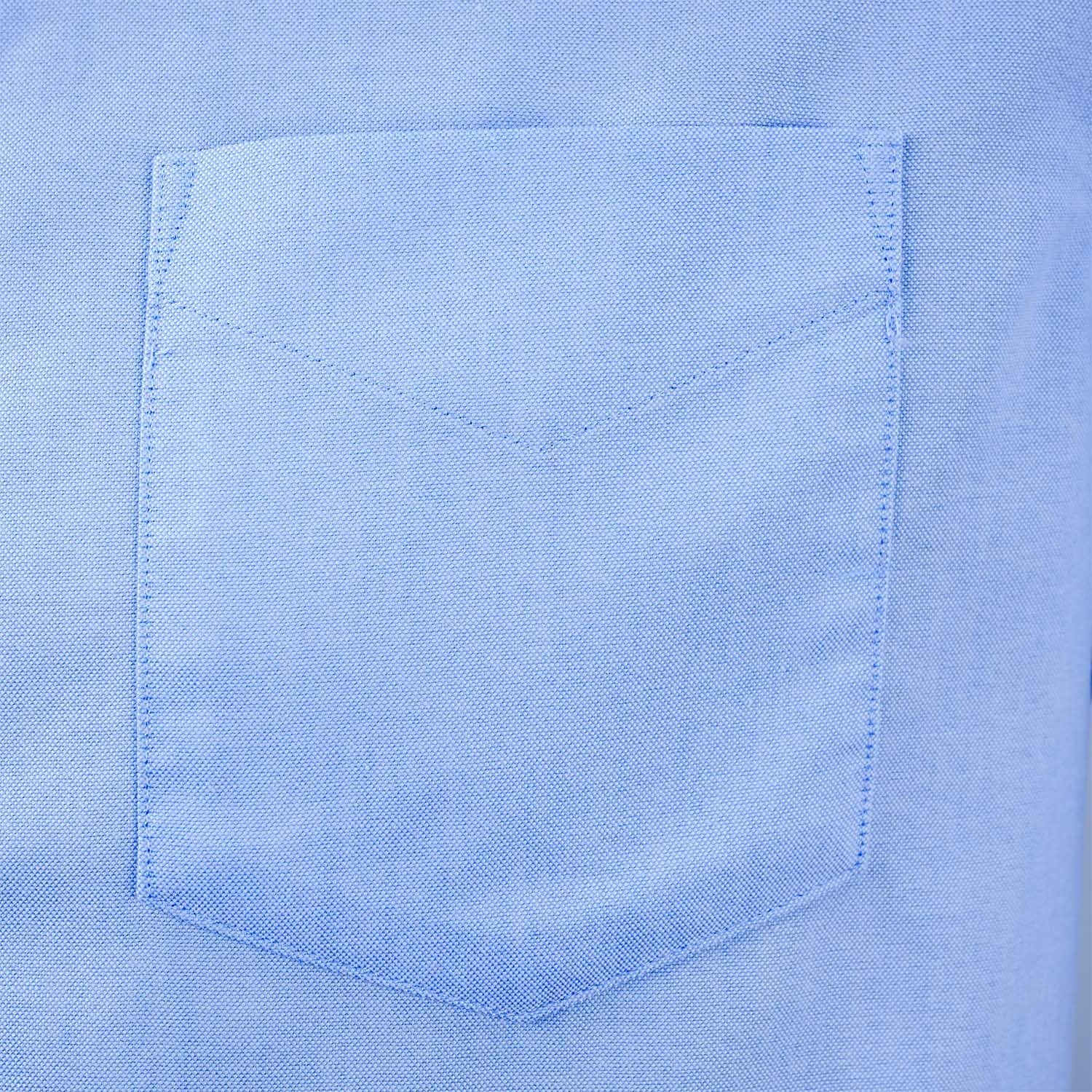 قطن أكسفورد فلانيل بأكمام قصيرة، عادي، مقاوم للتجاعيد (ممتاز)