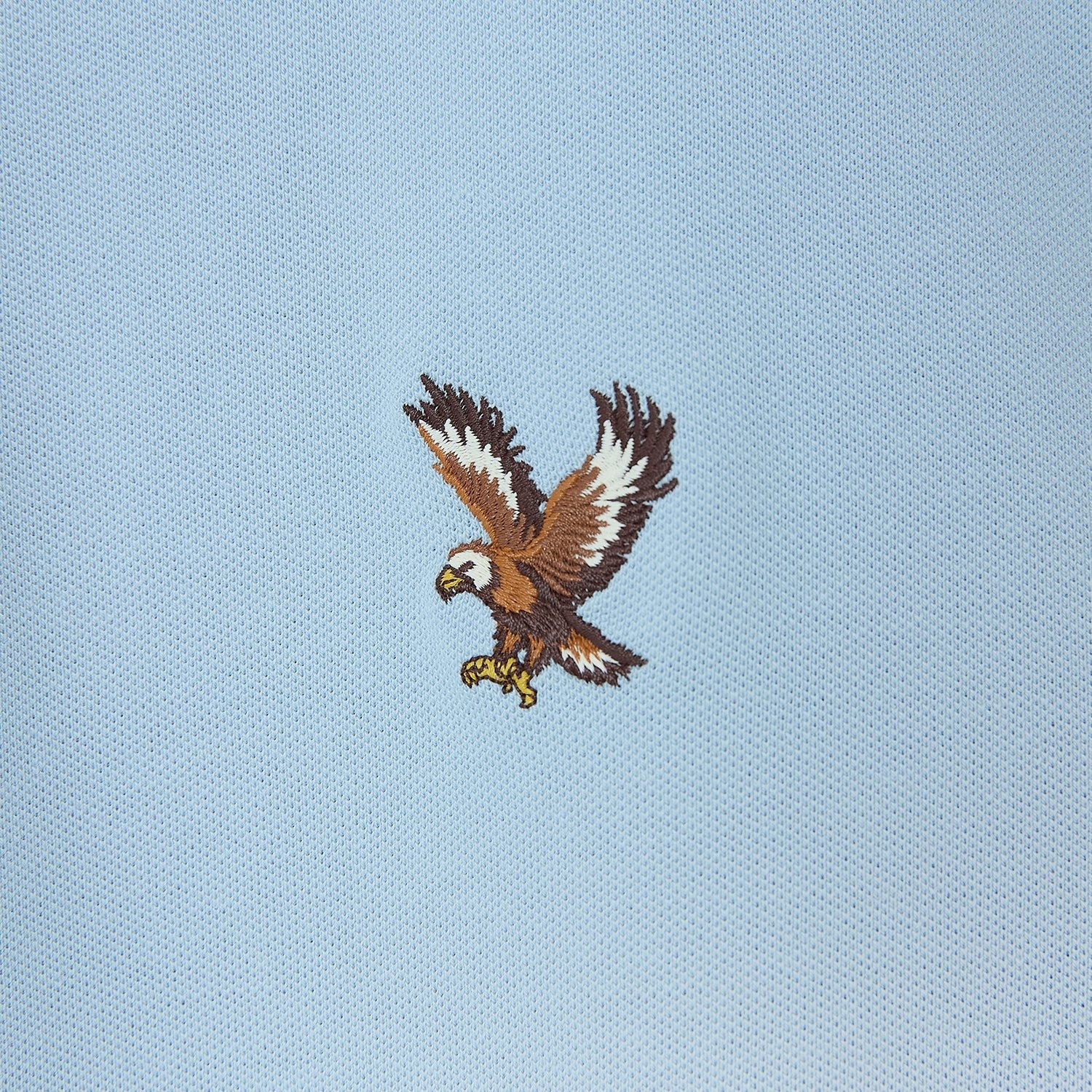 Cotton/Lycra Pique Flat Knitted Collar Short Sleeve Embroidery Solid Polo