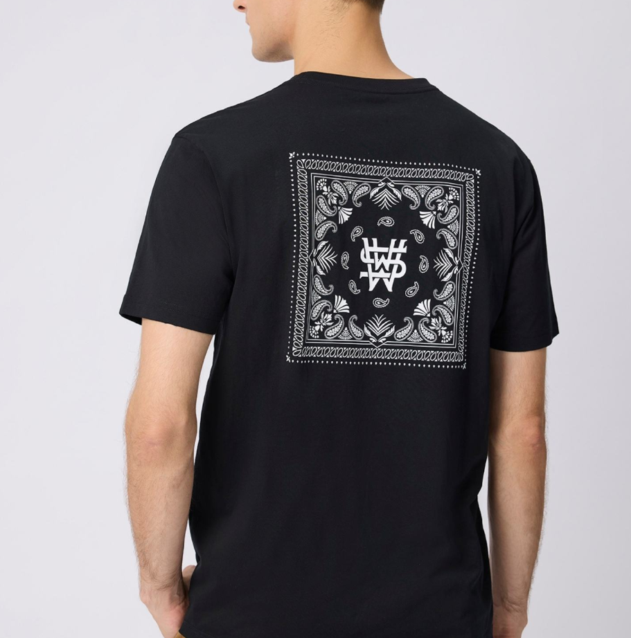 تيشيرت قطني مطبوع بأكمام قصيرة ورقبة دائرية (WWS)