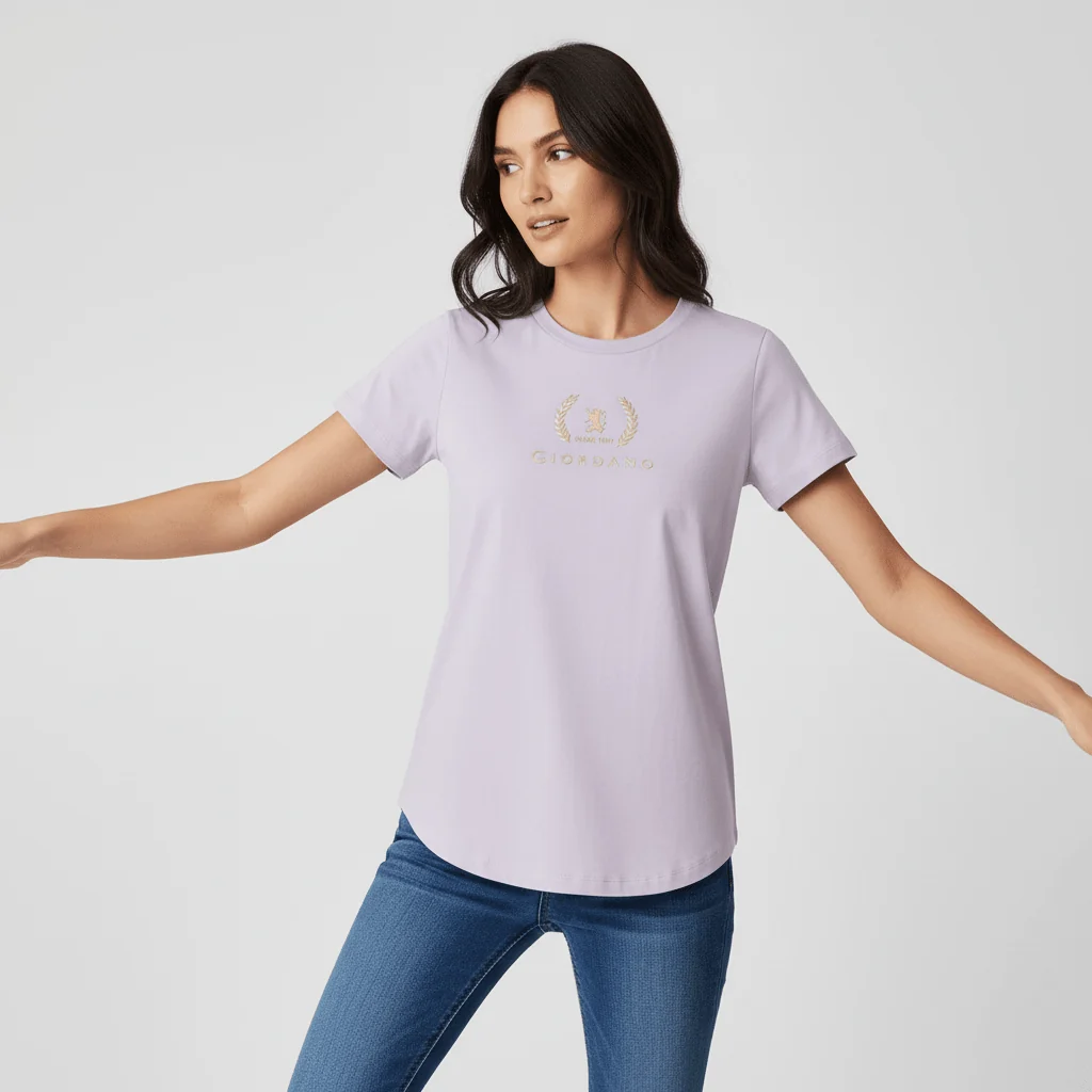 Women's Regular Fit Cotton Crew Neck Printed Tee