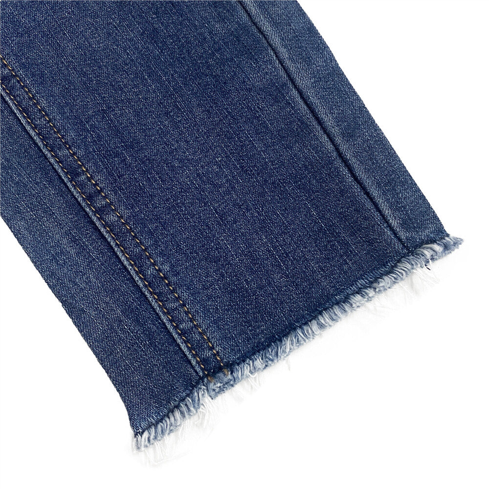 بنطلون جينز نسائي من القطن/الفيسكوز/الإيلاستين