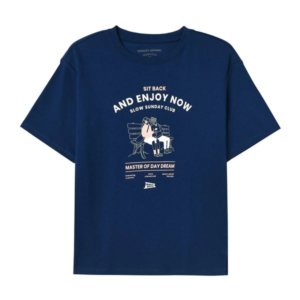 Women Cotton/Polyester Jersey Crewneck Short Sleeve Print Tee