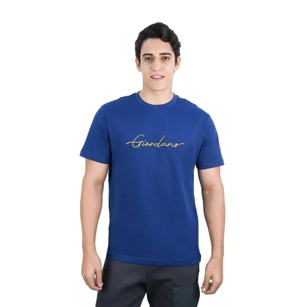 Men's Slim Fit Cotton Signature Print Tee