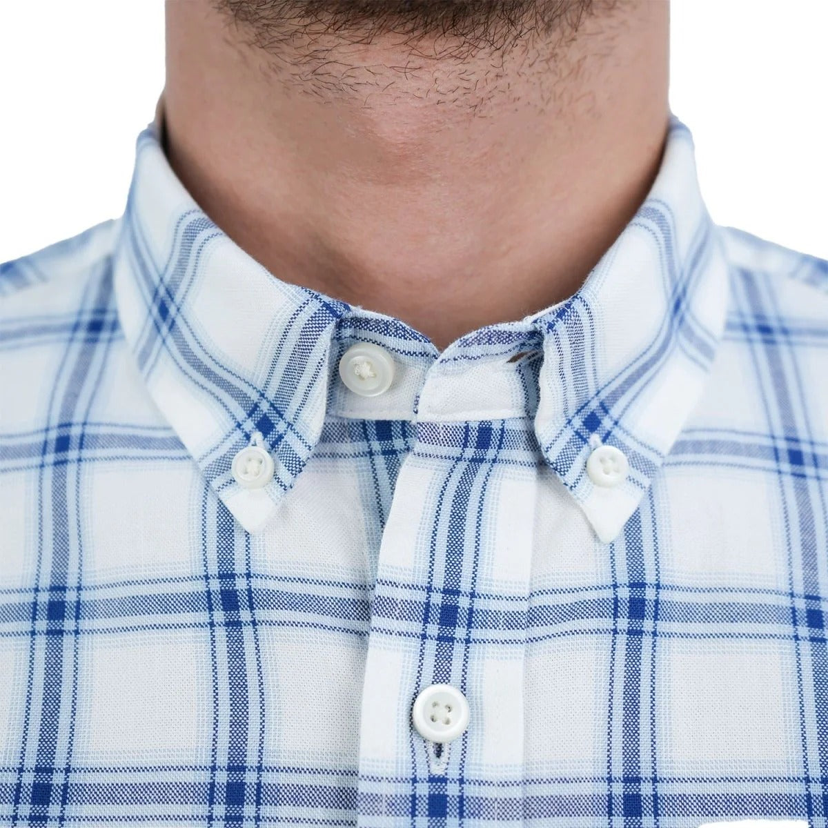 Cotton Oxford Long Sleeve Slim Embroidery Garment Wash Shirt