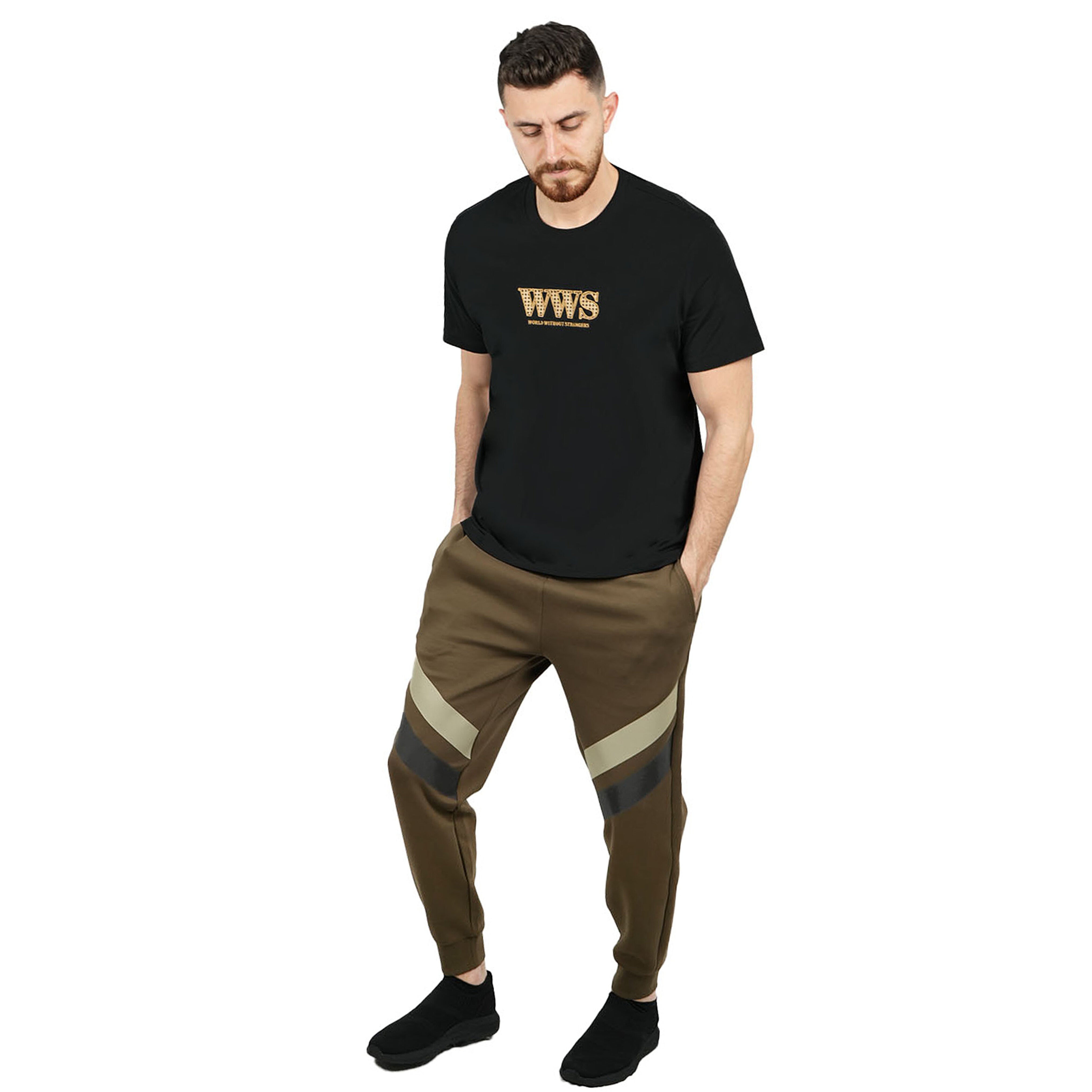 تيشيرت قطني مطبوع بأكمام قصيرة ورقبة دائرية (WWS)