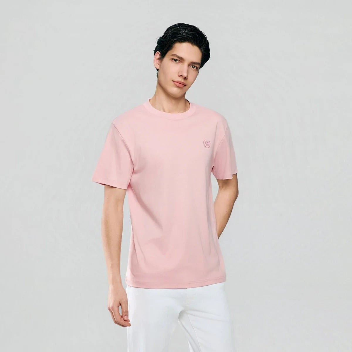 Men's Slim Fit Liquid Touch Cotton Crew Neck Tee (feel the difference)