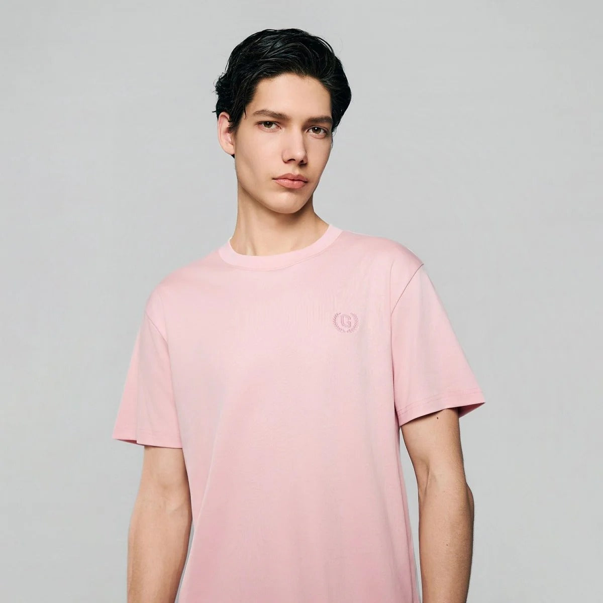 Men's Slim Fit Liquid Touch Cotton Crew Neck Tee (feel the difference)