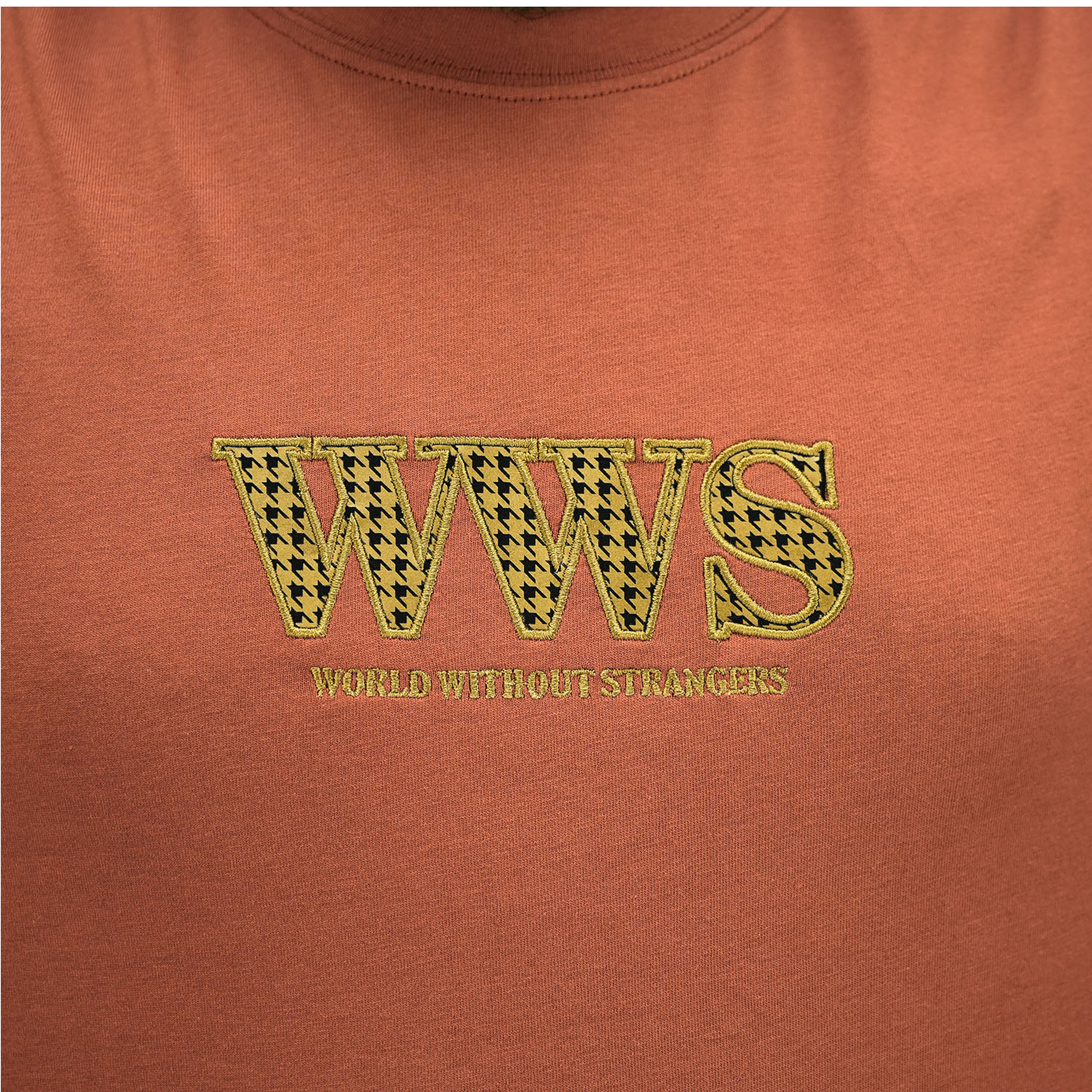 تيشيرت قطني مطبوع بأكمام قصيرة ورقبة دائرية (WWS)