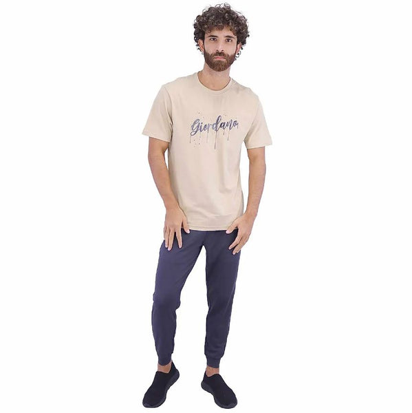 Cotton Jersey Crew Neck Short Sleeve Slim Print Tees  (Signature Tees)