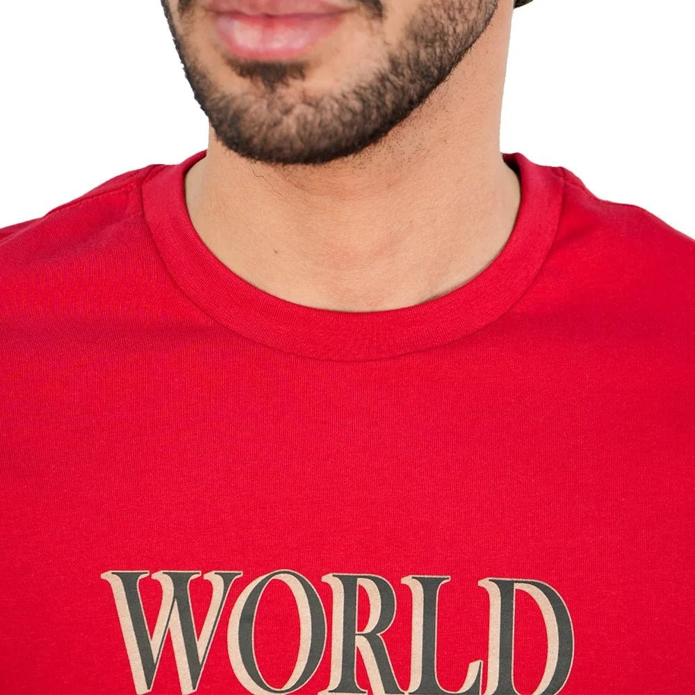 Men’s Slim Cotton Crew Neck WWS Graphic Print Tee