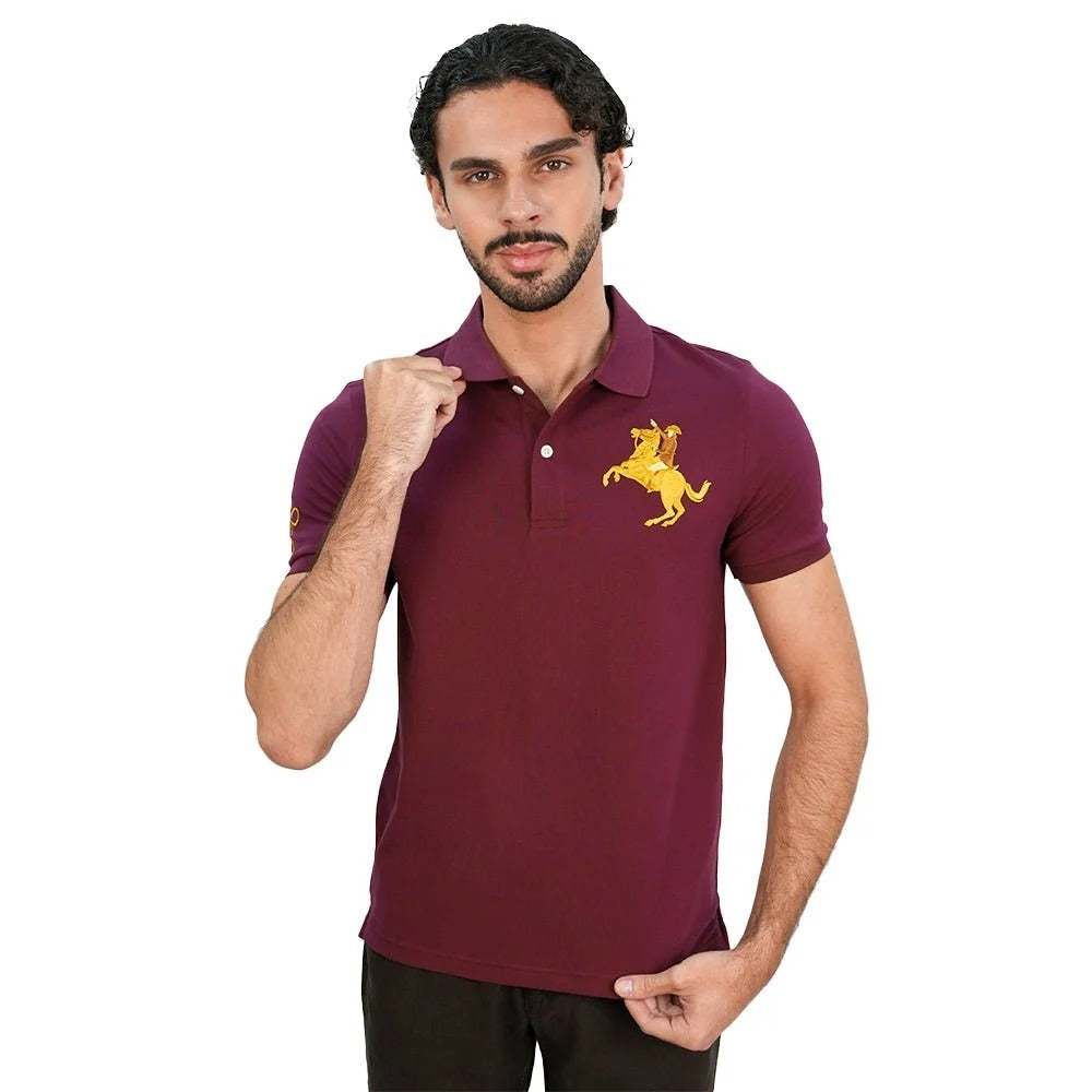 Men’s Slim Pique LNY Polo with Napoleon Embroidery