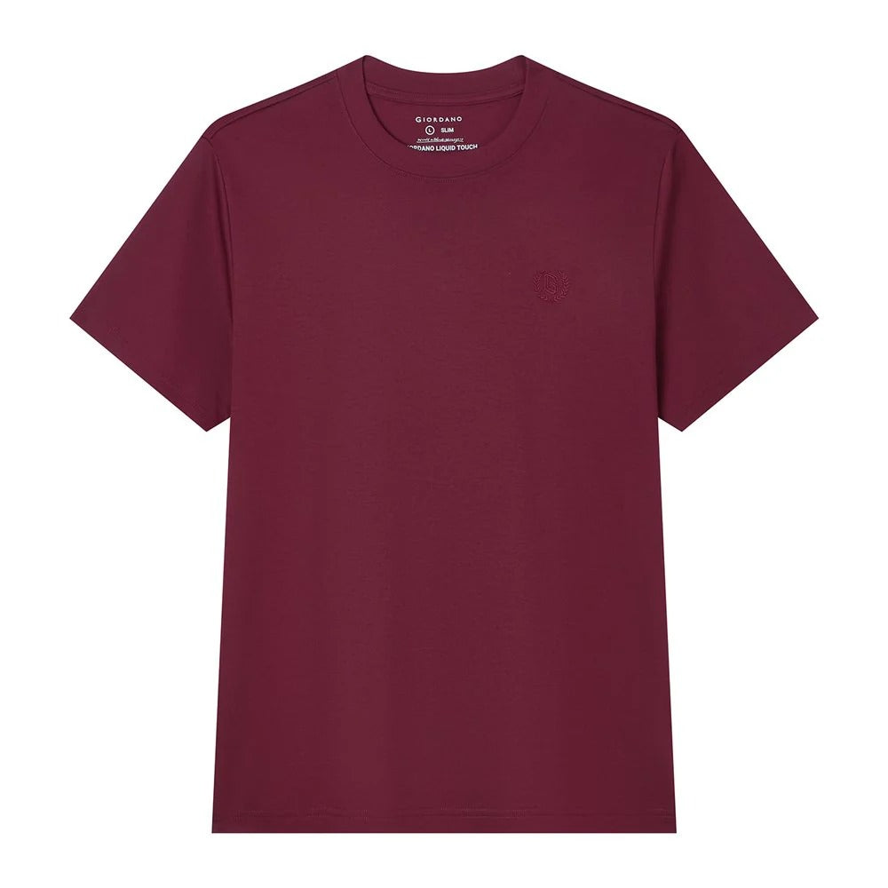Men's Slim Fit Liquid Touch Cotton Crew Neck Tee (feel the difference)