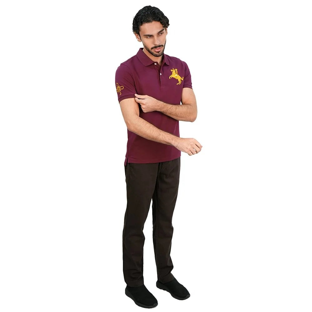 Men’s Slim Pique LNY Polo with Napoleon Embroidery