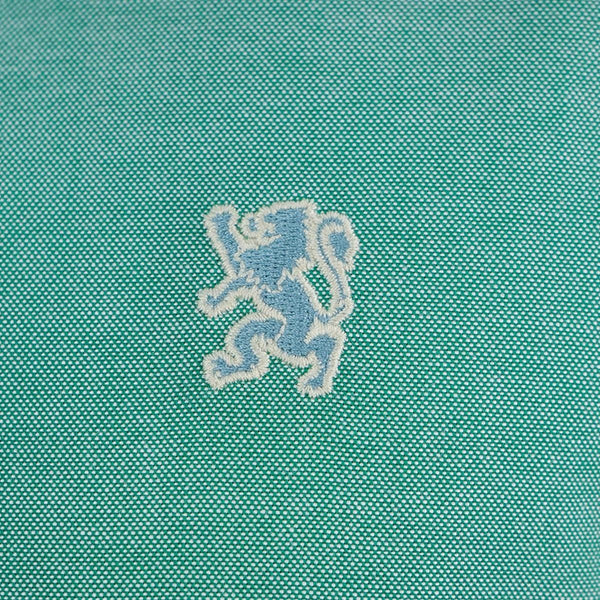 Cotton Oxford Flannel Long Sleeve Slim Embroidery Garment Wash Shirt