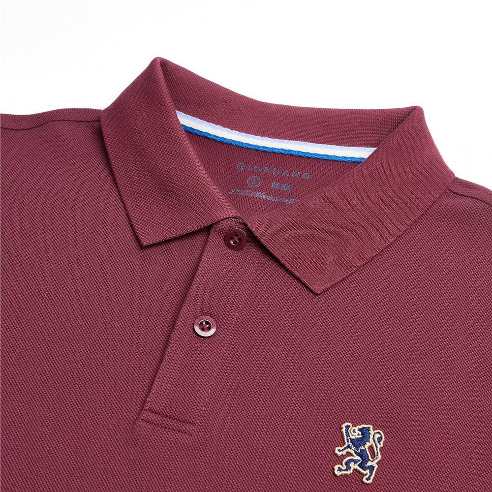 Men’s Slim Fit Embroidery Solid Polo