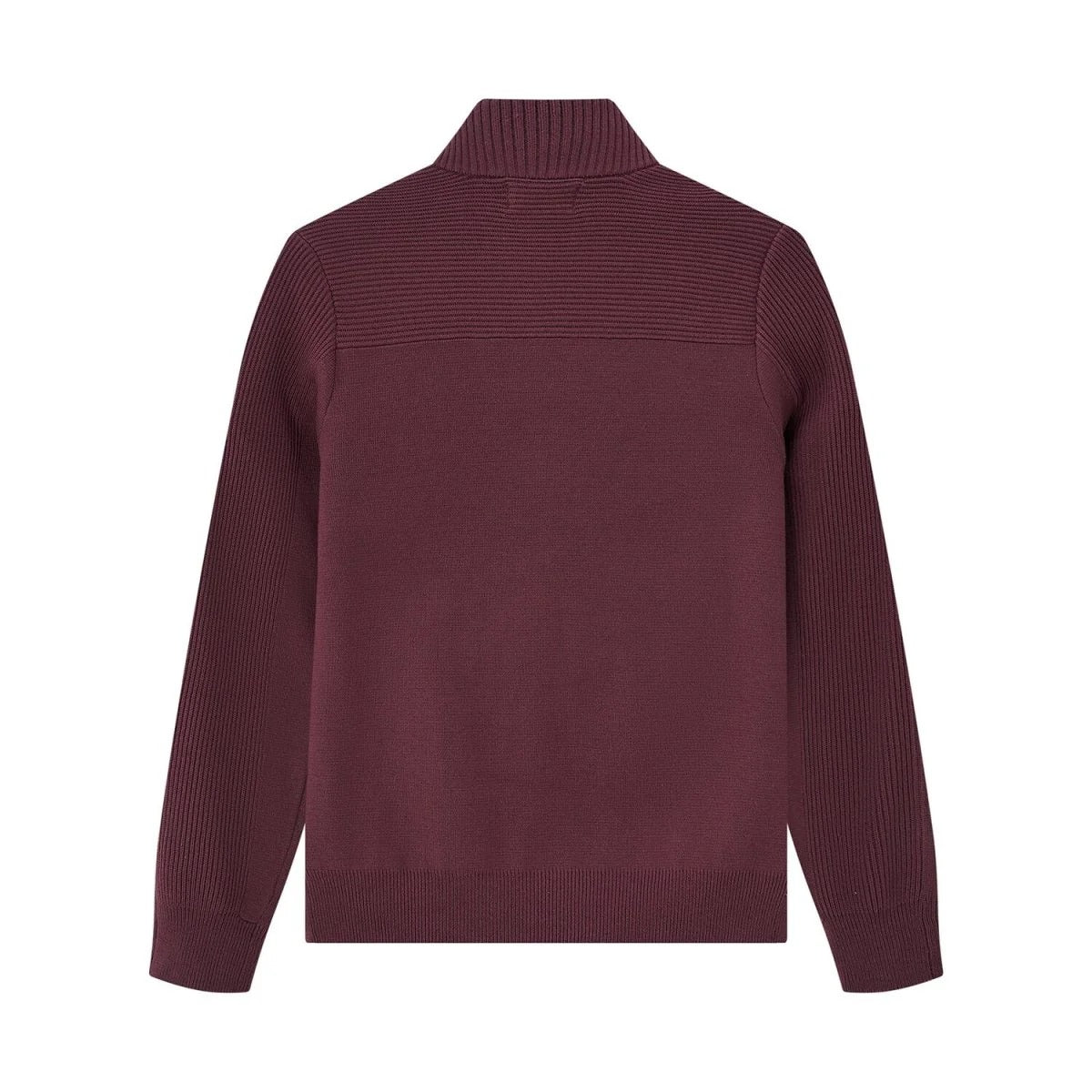 Men's Full-Zip Mock Neck Textured Knit Cardigan