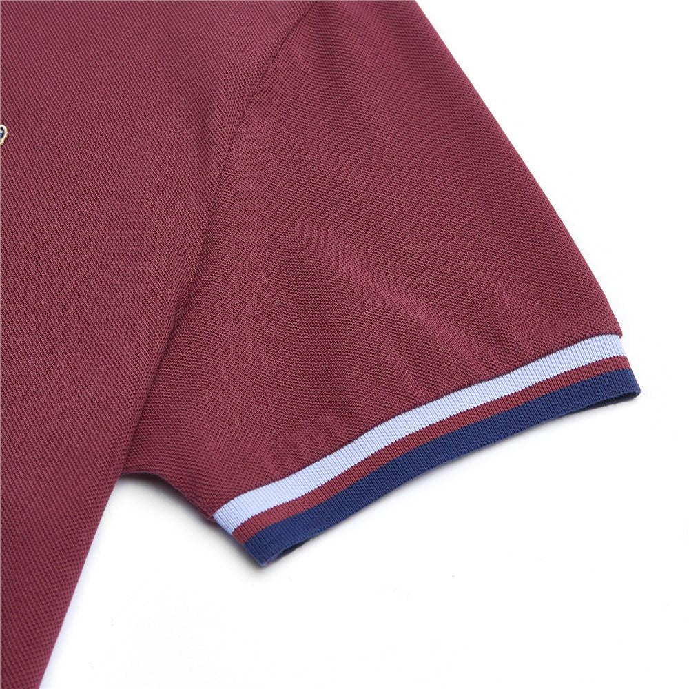 Men’s Slim Fit Embroidery Solid Polo