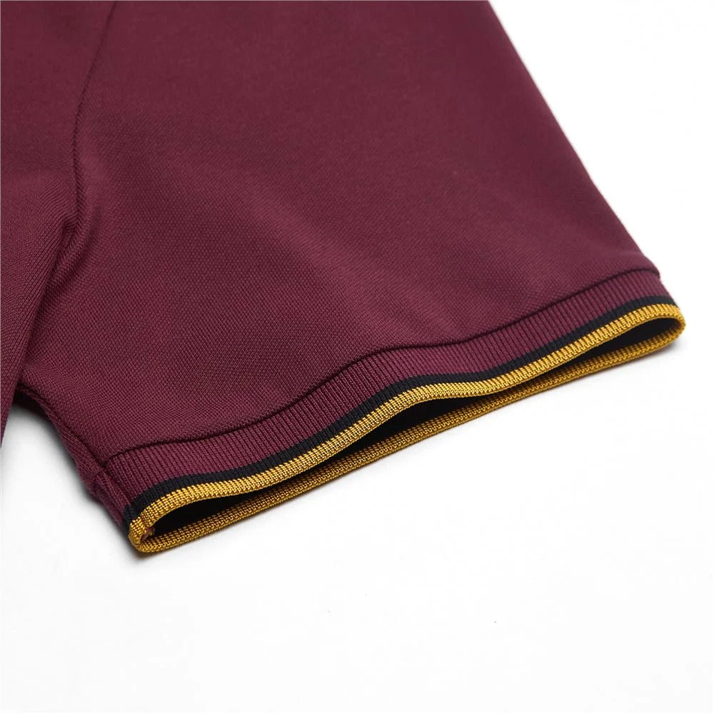 Men's Slim Pique Polo With Contrast Collar & Signature Embroidery